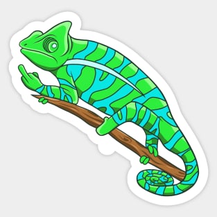 Fuck off chameleon Sticker